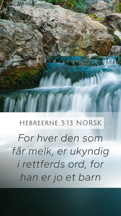 Hebreerne 5:13 NORSK Bible Verse Image