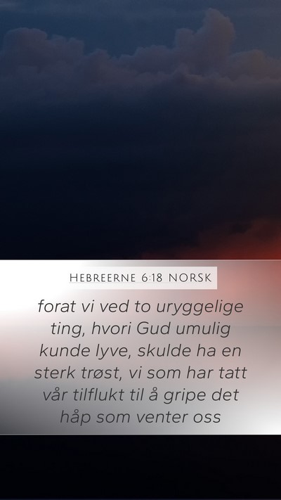 Hebreerne 6:18 NORSK Bible Verse Image