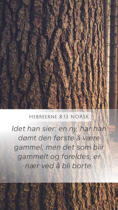 Hebreerne 8:13 NORSK Bible Verse Image