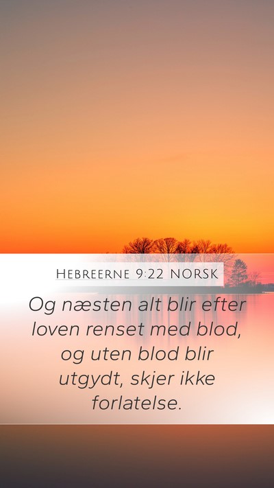 Hebreerne 9:22 NORSK Bible Verse Image