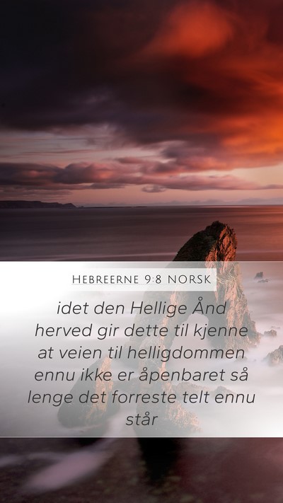 Hebreerne 9:8 NORSK Bible Verse Image