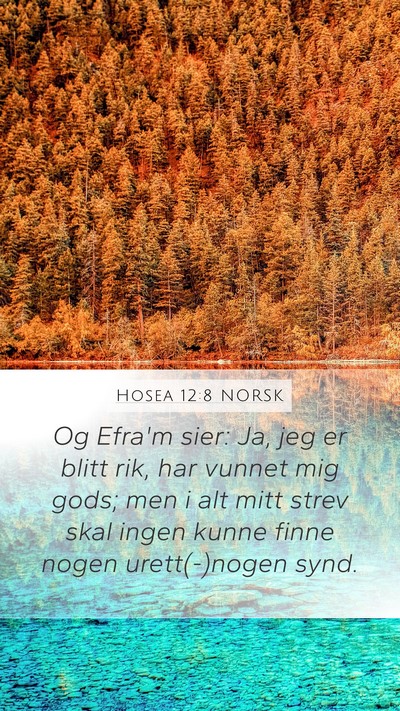 Hosea 12:8 NORSK Bible Verse Image
