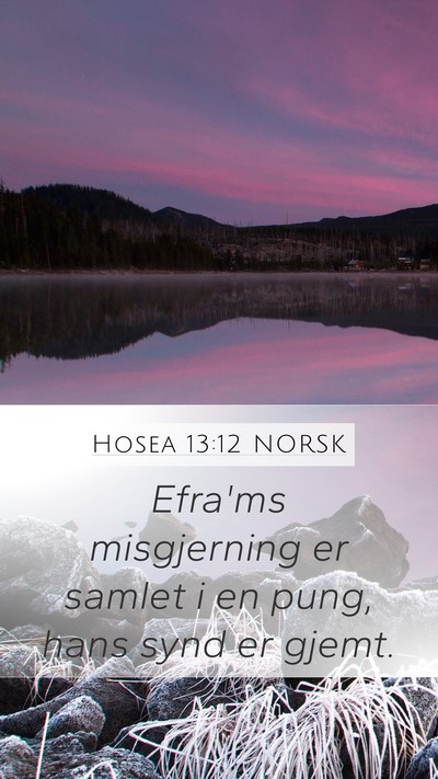 Hosea 13:12 NORSK Bible Verse Image