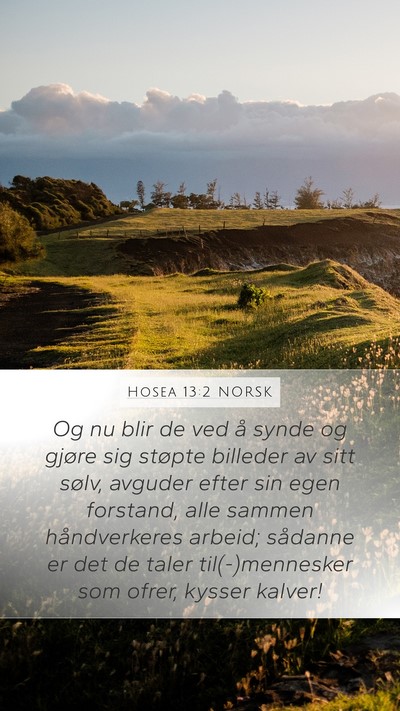 Hosea 13:2 NORSK Bible Verse Image
