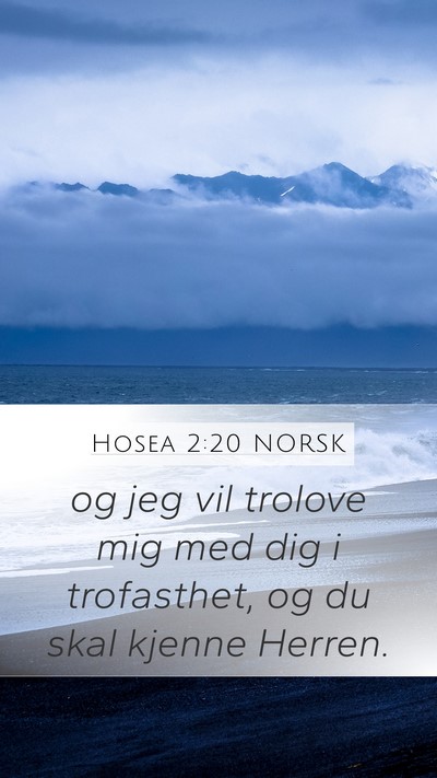 Hosea 2:20 NORSK Mobile Phone Wallpaper - og jeg vil trolove mig med dig i trofasthet, og - Mobile Bible Verse Wallpaper