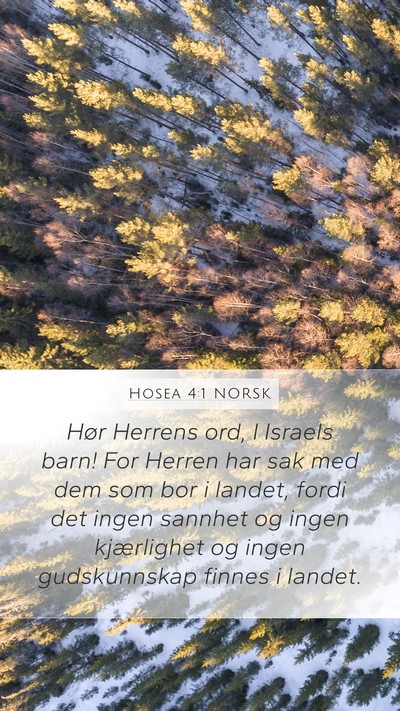 Hosea 4:1 NORSK Bible Verse Image