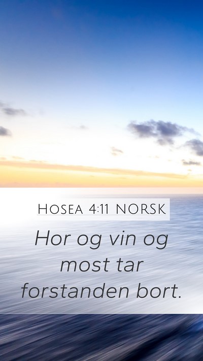 Hosea 4:11 NORSK Bible Verse Image