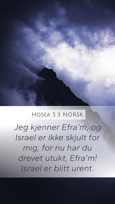 Hosea 5:3 NORSK Bible Verse Image