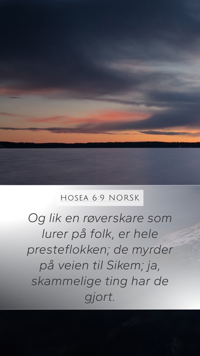Hosea 6:9 NORSK Bible Verse Image