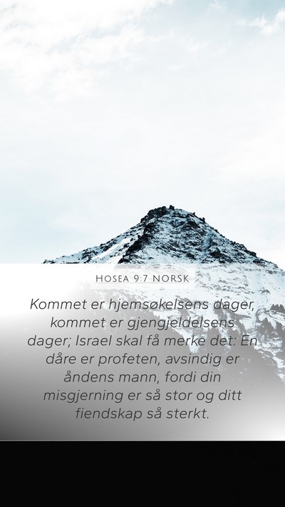 Hosea 9:7 NORSK Bible Verse Image