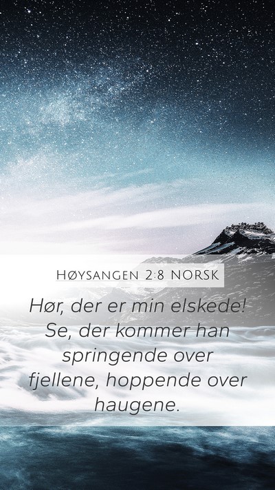Høysangen 2:8 NORSK Bible Verse Image