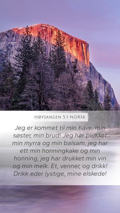 Høysangen 5:1 NORSK Bible Verse Image