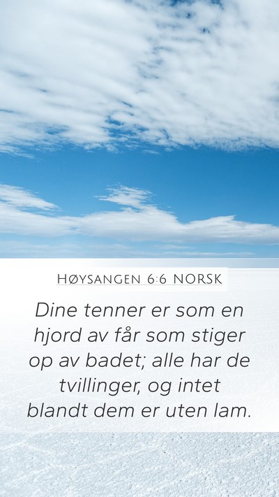 Høysangen 6:6 NORSK Bible Verse Image