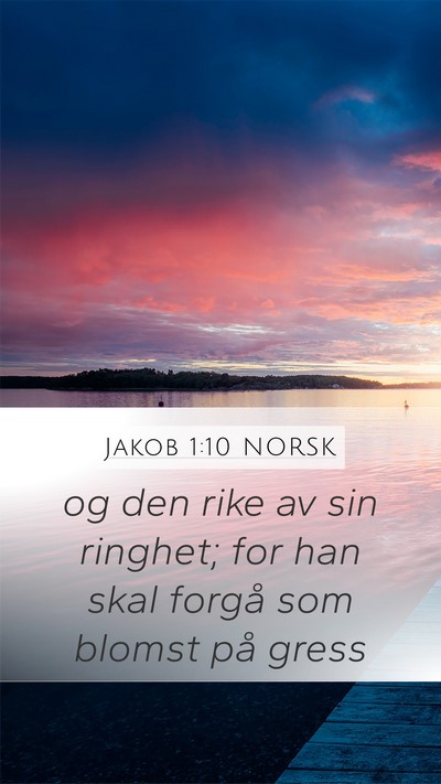 Jakob 1:10 NORSK Bible Verse Image
