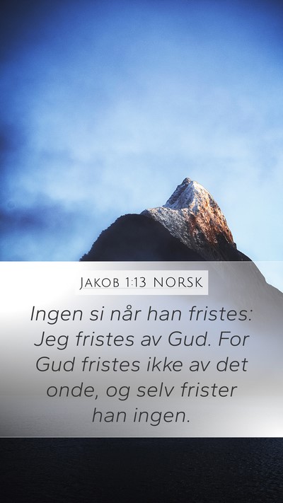 Jakob 1:13 NORSK Bible Verse Image