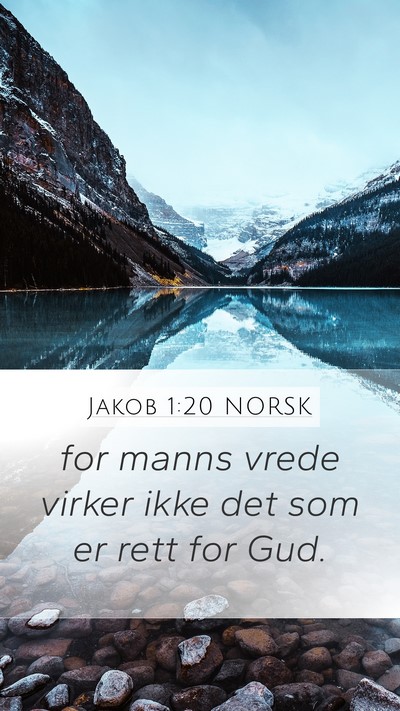 Jakob 1:20 NORSK Bible Verse Image