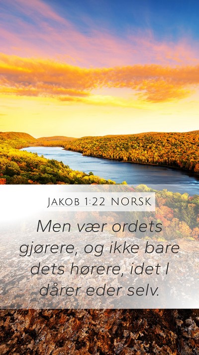 Jakob 1:22 NORSK Bible Verse Image