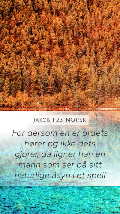 Jakob 1:23 NORSK Bible Verse Image