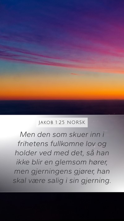 Jakob 1:25 NORSK Bible Verse Image