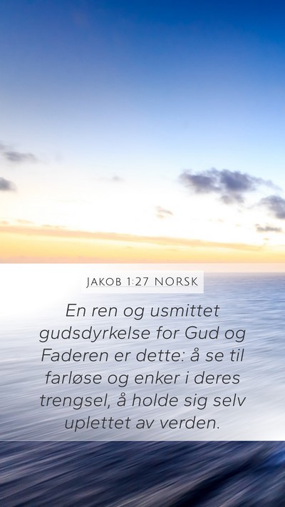 Jakob 1:27 NORSK Bible Verse Image