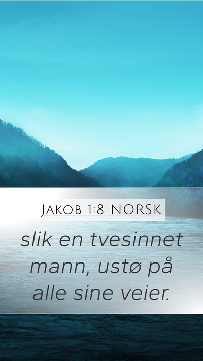 Jakob 1:8 NORSK Bible Verse Image