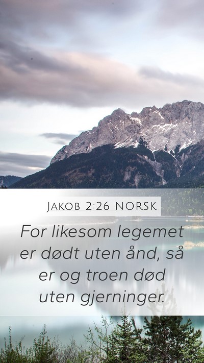 Jakob 2:26 NORSK Bible Verse Image