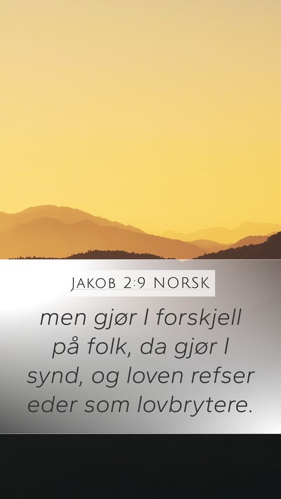 Jakob 2:9 NORSK Bible Verse Image