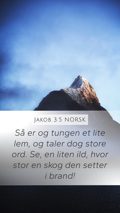 Jakob 3:5 NORSK Bible Verse Image