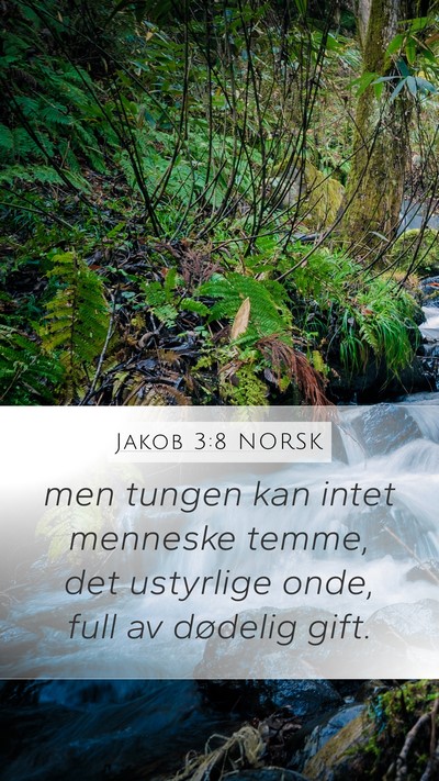 Jakob 3:8 NORSK Bible Verse Image