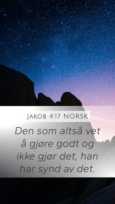 Jakob 4:17 NORSK Bible Verse Image