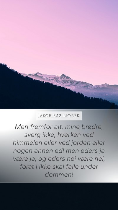 Jakob 5:12 NORSK Bible Verse Image