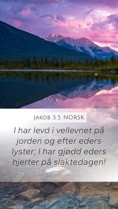 Jakob 5:5 NORSK Bible Verse Image