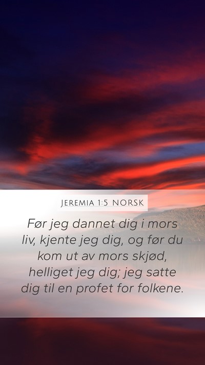 Jeremia 1:5 NORSK Bible Verse Image