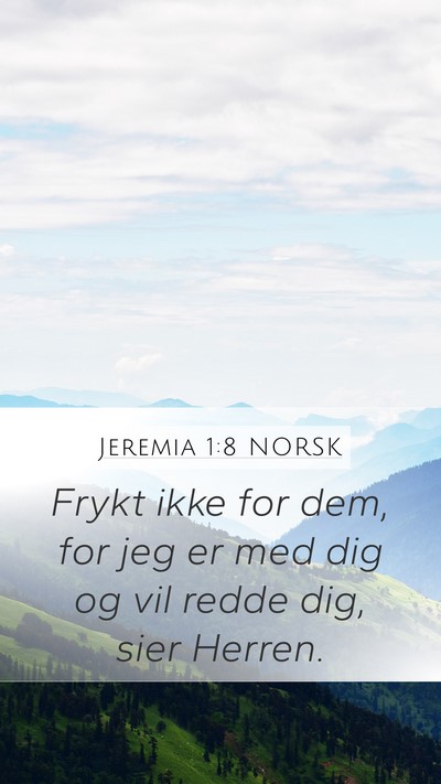 Jeremia 1:8 NORSK Bible Verse Image