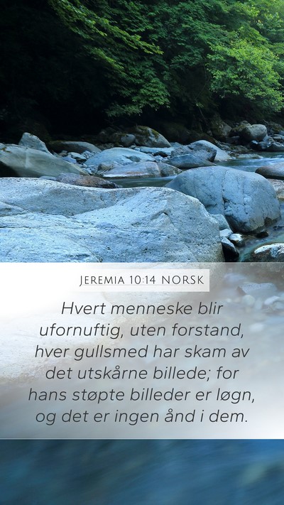 Jeremia 10:14 NORSK Bible Verse Image