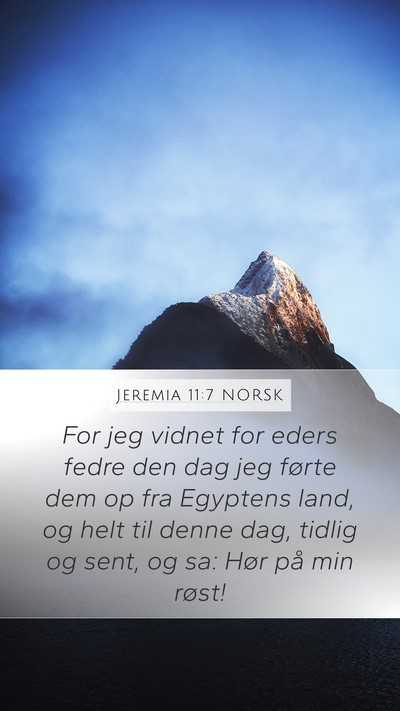 Jeremia 11:7 NORSK Bible Verse Image