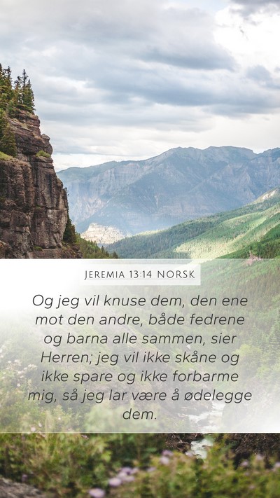 Jeremia 13:14 NORSK Bible Verse Image