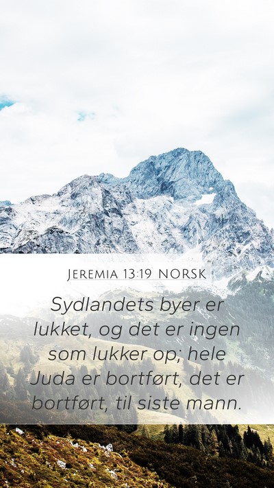 Jeremia 13:19 NORSK Bible Verse Image