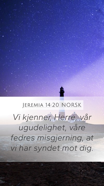 Jeremia 14:20 NORSK Bible Verse Image