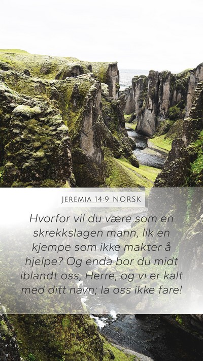Jeremia 14:9 NORSK Bible Verse Image