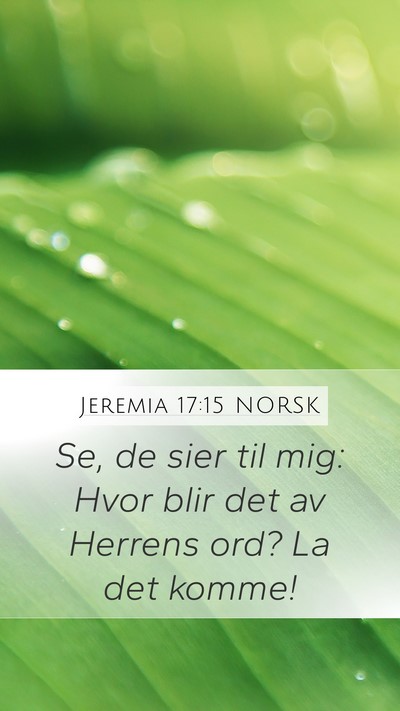 Jeremia 17:15 NORSK Bible Verse Image