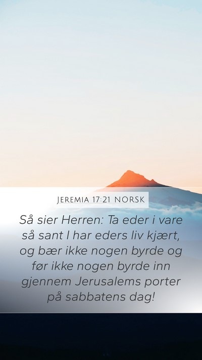 Jeremia 17:21 NORSK Bible Verse Image