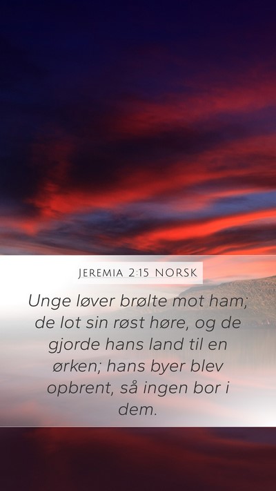 Jeremia 2:15 NORSK Bible Verse Image