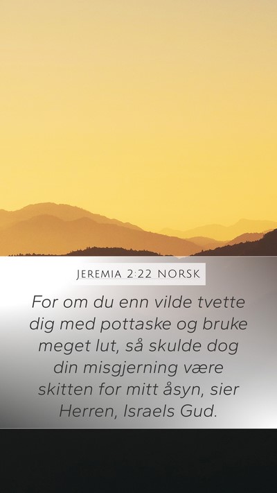 Jeremia 2:22 NORSK Bible Verse Image