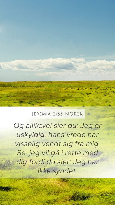 Jeremia 2:35 NORSK Bible Verse Image