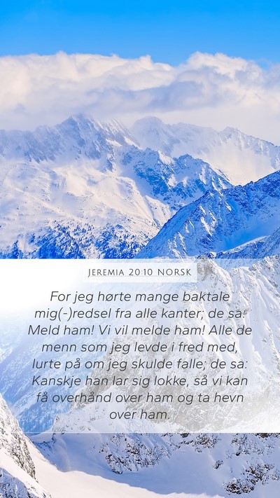 Jeremia 20:10 NORSK Bible Verse Image