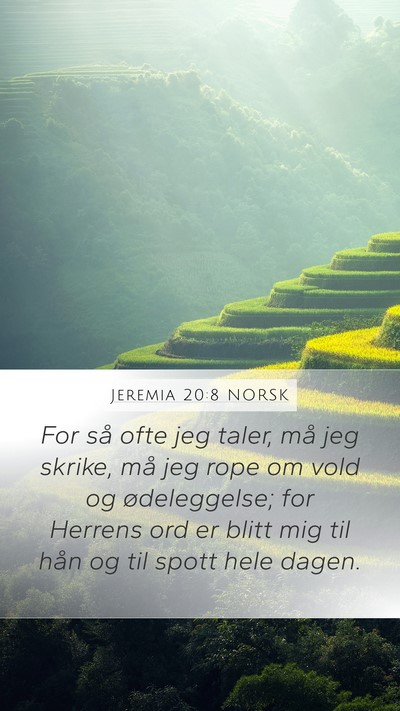 Jeremia 20:8 NORSK Bible Verse Image