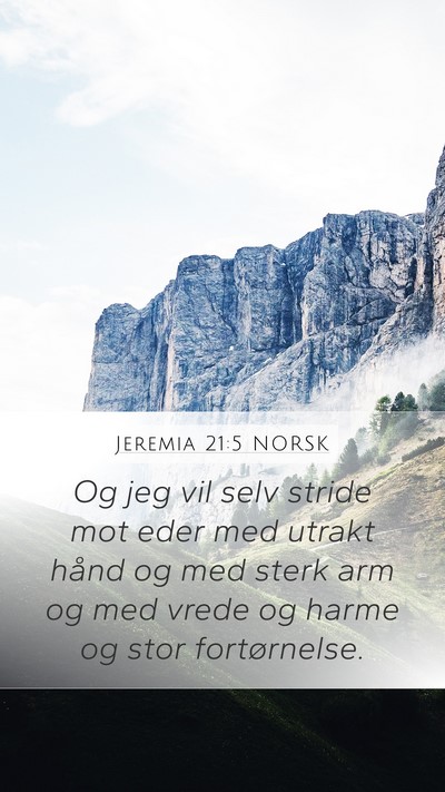 Jeremia 21:5 NORSK Bible Verse Image