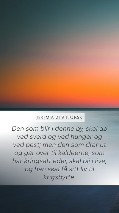 Jeremia 21:9 NORSK Bible Verse Image