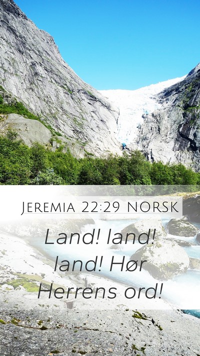 Jeremia 22:29 NORSK Bible Verse Image